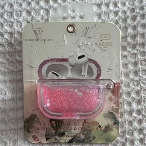 Nanette Lepore Pink Glitter Floating AirPods Pro Case